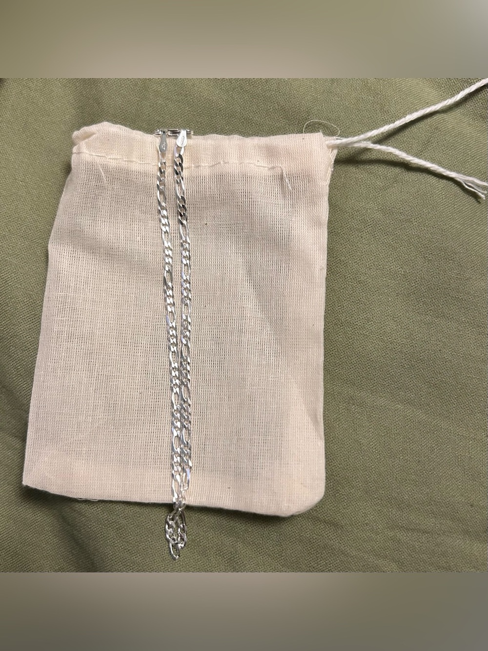 Sterling Silver Figaro Chain anklet - 925 silver